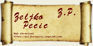 Željko Pecić vizit kartica